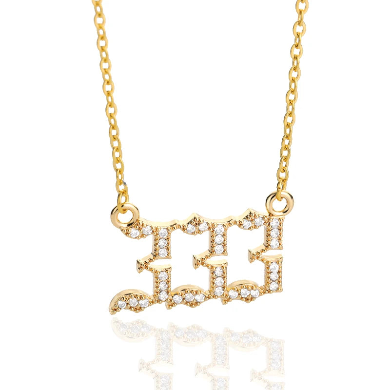 Angel Number Pendant Necklace