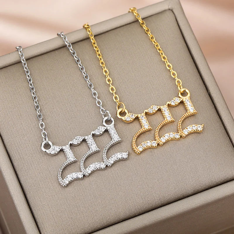 Angel Number Pendant Necklace