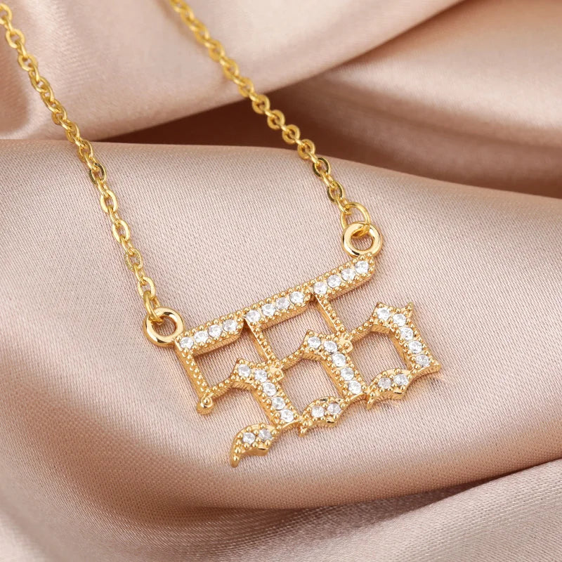 Angel Number Pendant Necklace