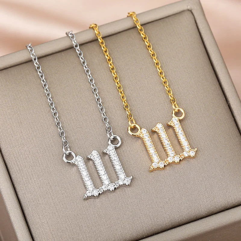 Angel Number Pendant Necklace