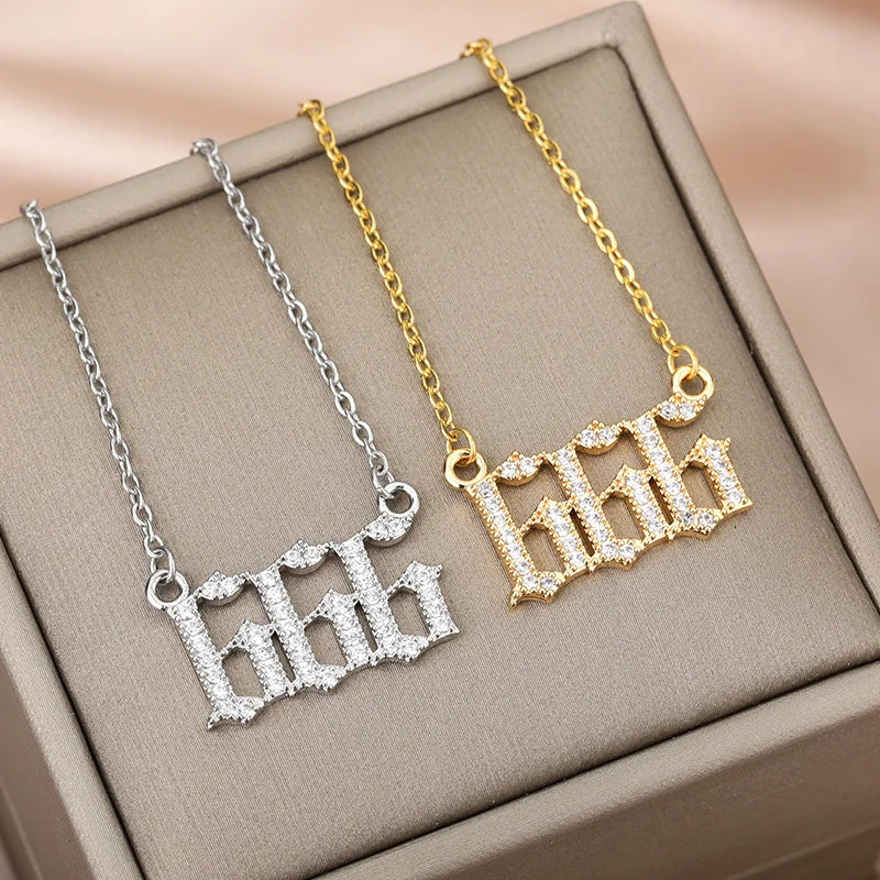 Angel Number Pendant Necklace