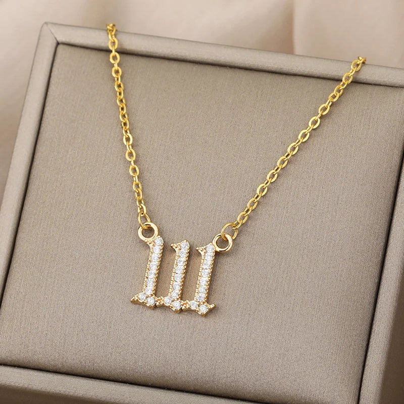 Angel Number Pendant Necklace