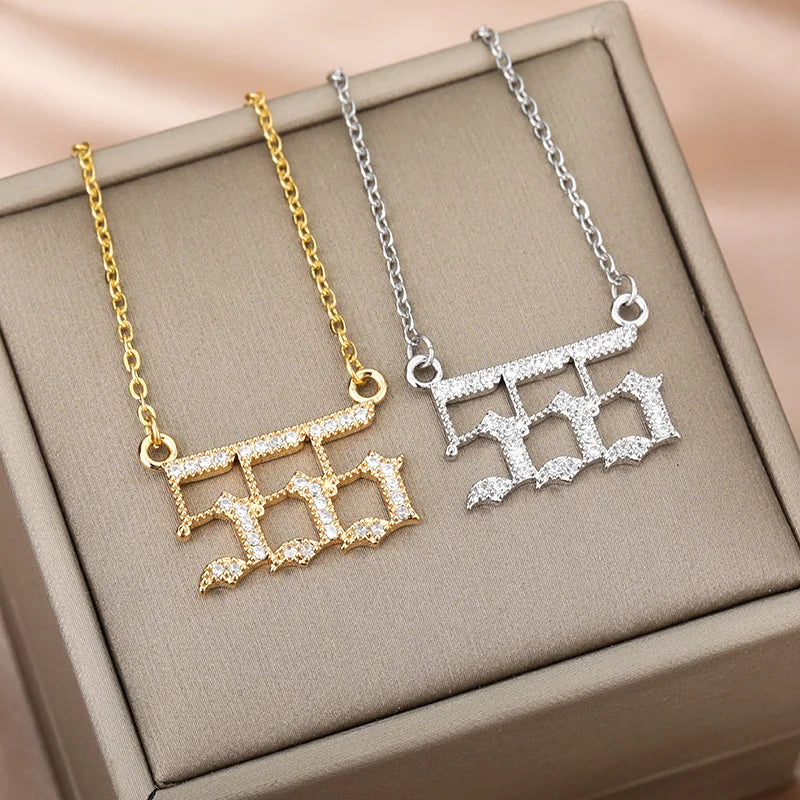 Angel Number Pendant Necklace