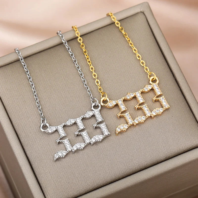 Angel Number Pendant Necklace