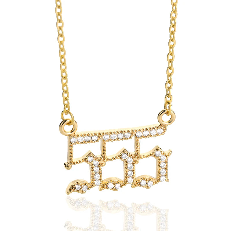 Angel Number Pendant Necklace