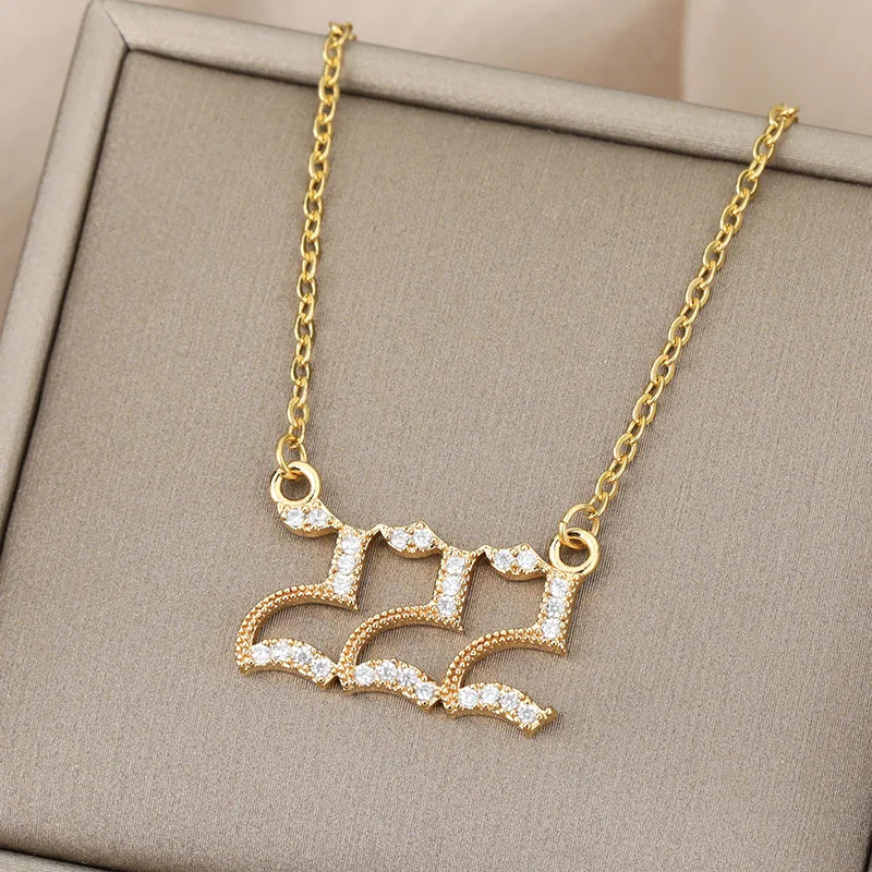 Angel Number Pendant Necklace