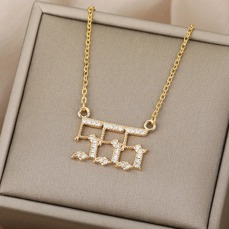 Angel Number Pendant Necklace