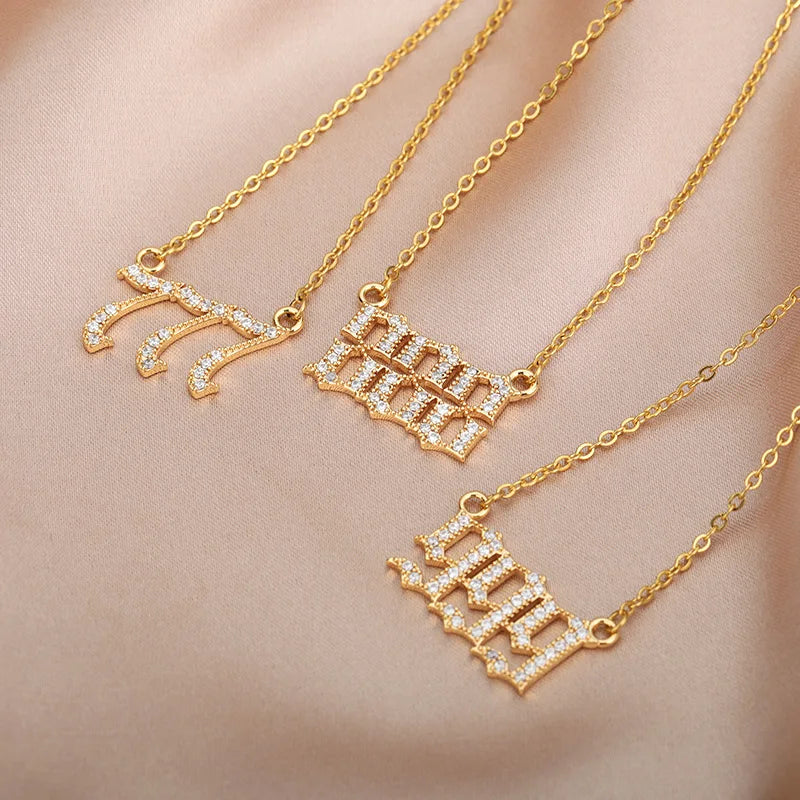 Angel Number Pendant Necklace