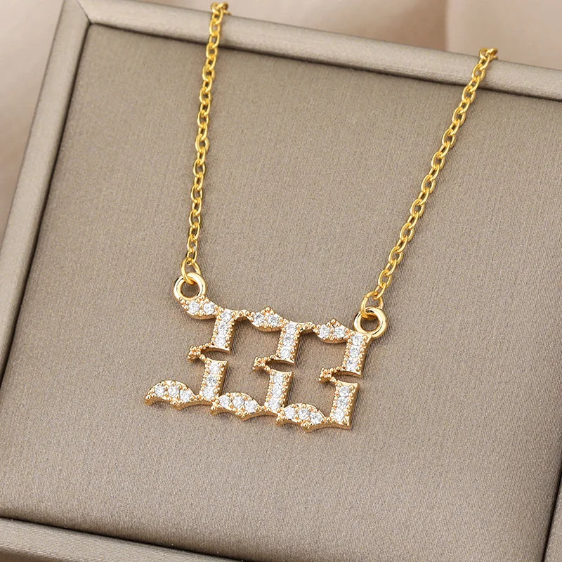 Angel Number Pendant Necklace