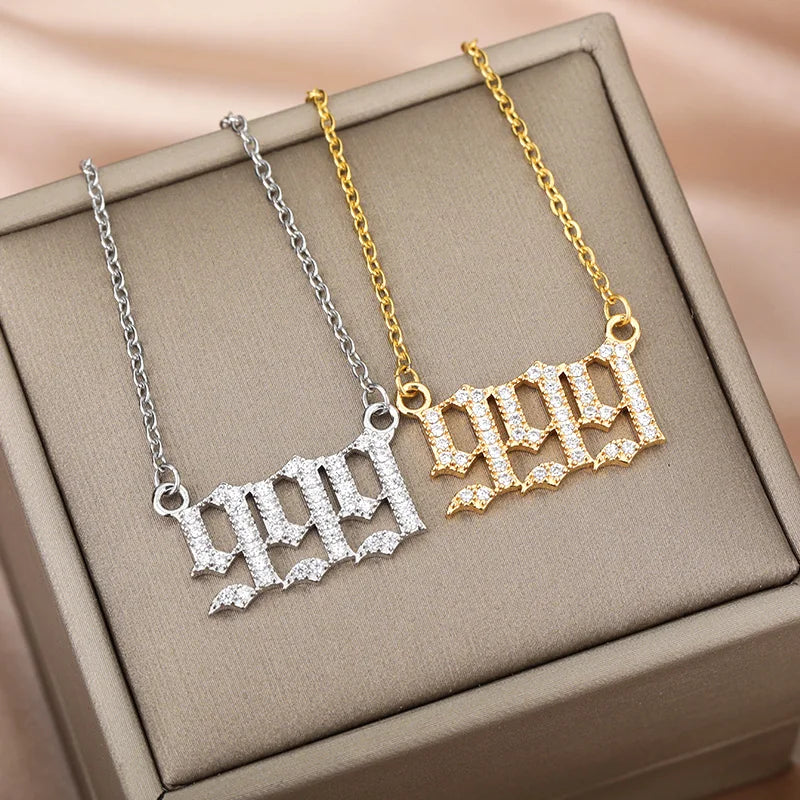 Angel Number Pendant Necklace