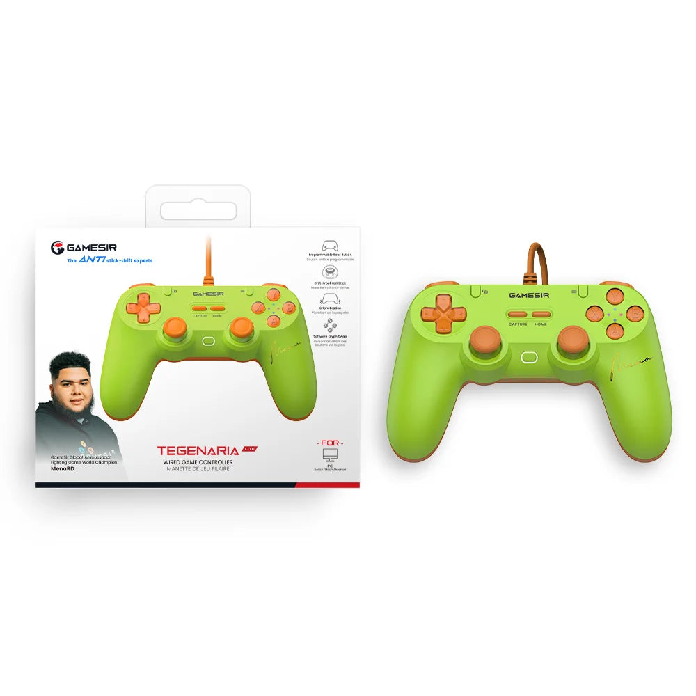 GameSir Tegenaria Lite Wired Game Controller, Hall Effect Joysticks, 1000Hz Polling Rate, Anti-Drift for Nintendo Switch 2, PC