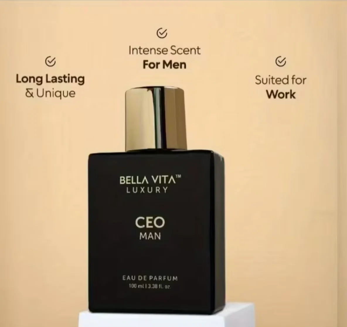 （CEO and goat） for Man Perfume Bella Vita Luxury- 3.38oz Eau de Parfum for Men- Elegant Fresh Scent with Lemon