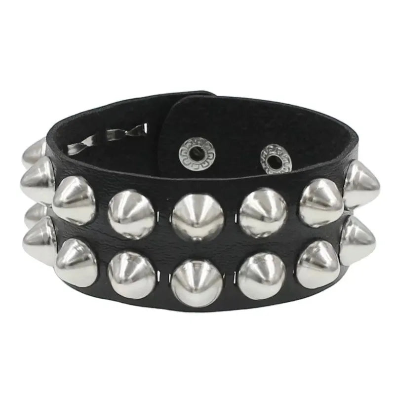 Punk Rivet Leather Bangle