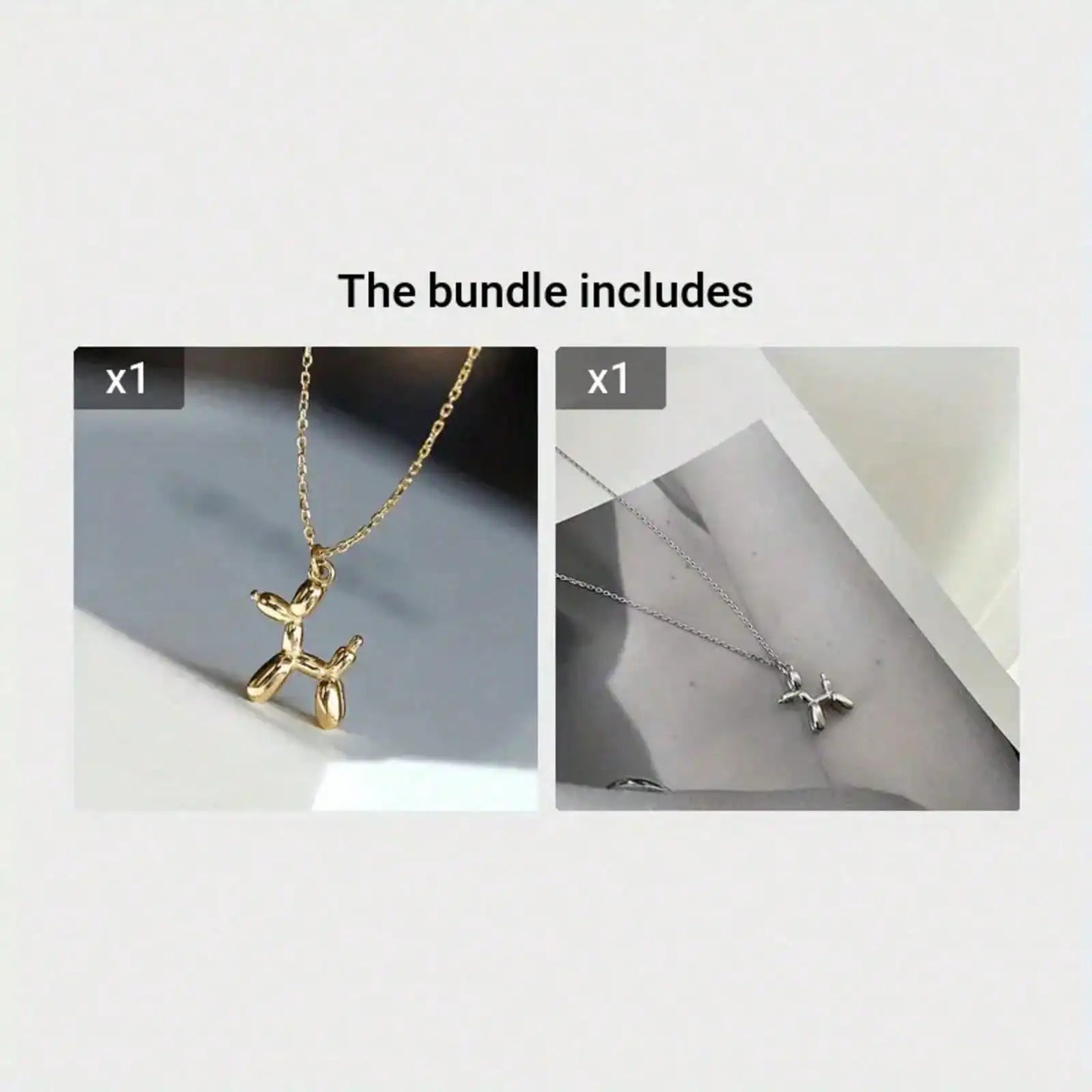 Balloon Dog Pendant Necklace