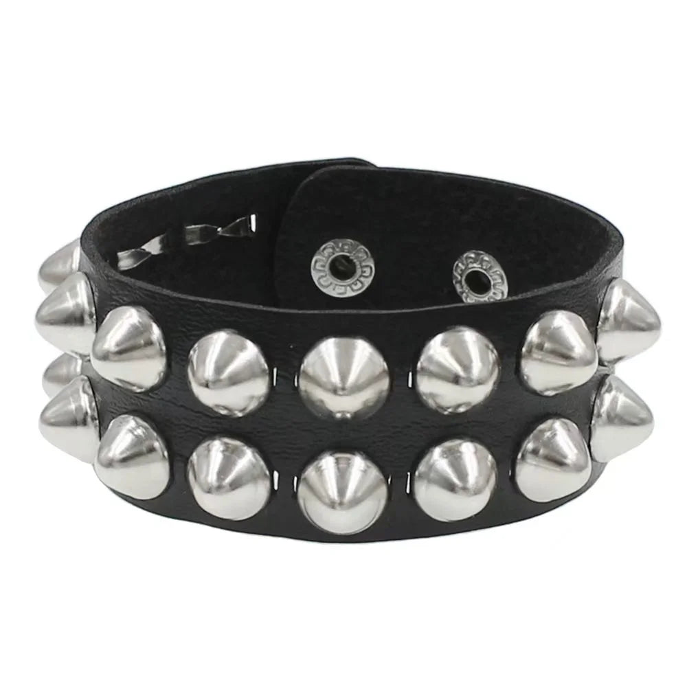 Punk Rivet Leather Bangle