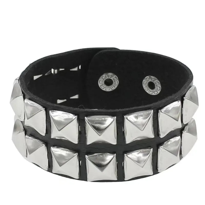 Punk Rivet Leather Bangle