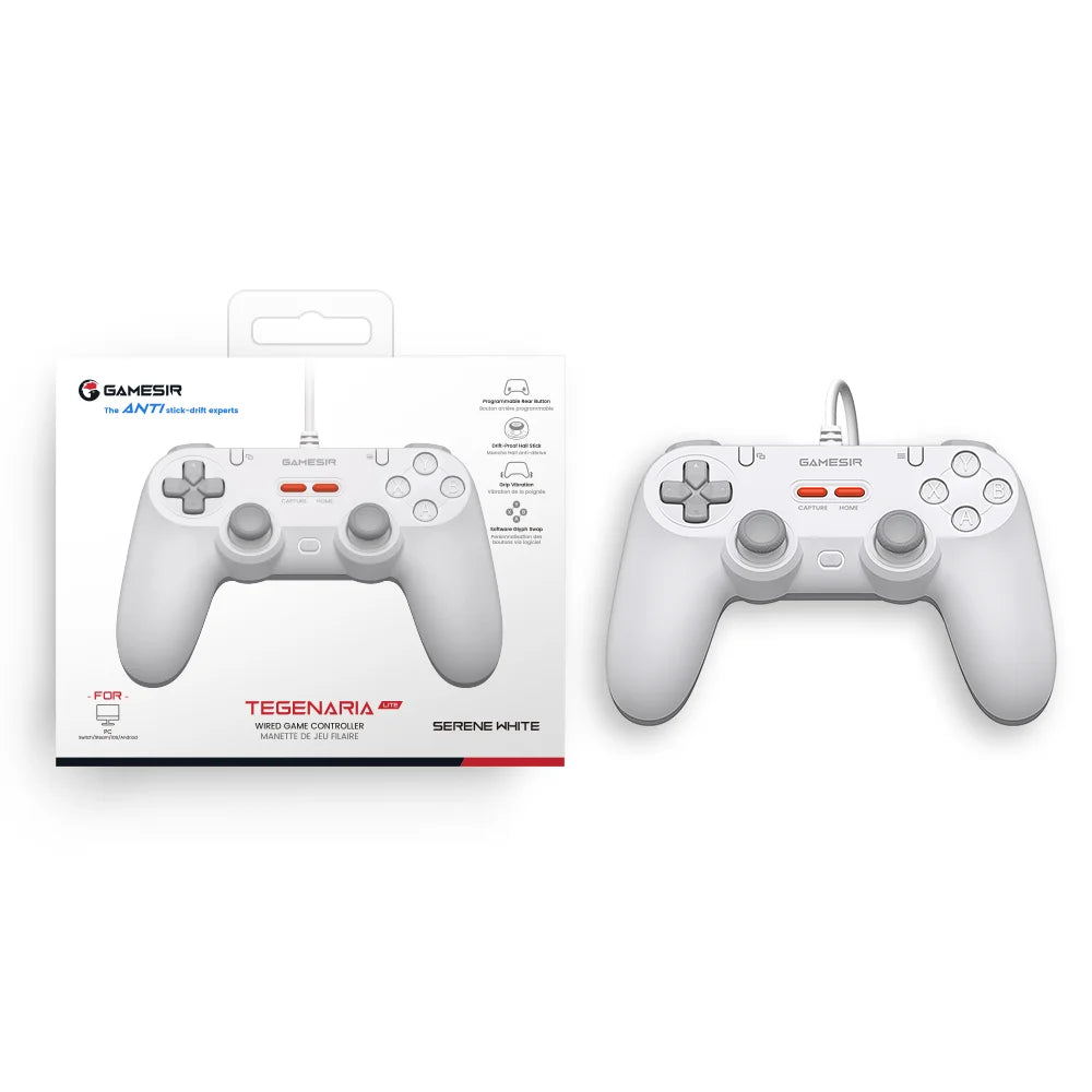 GameSir Tegenaria Lite Wired Game Controller, Hall Effect Joysticks, 1000Hz Polling Rate, Anti-Drift for Nintendo Switch 2, PC