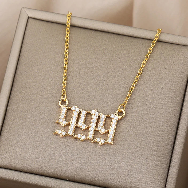 Angel Number Pendant Necklace