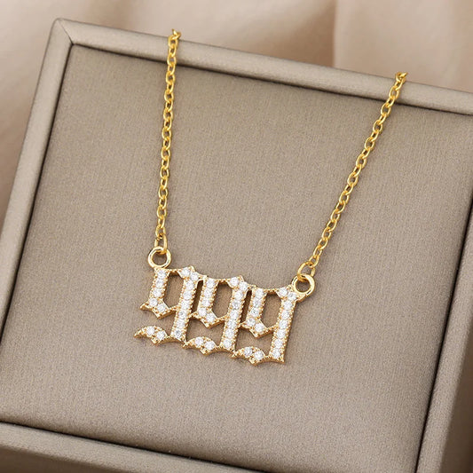 Angel Number Pendant Necklace