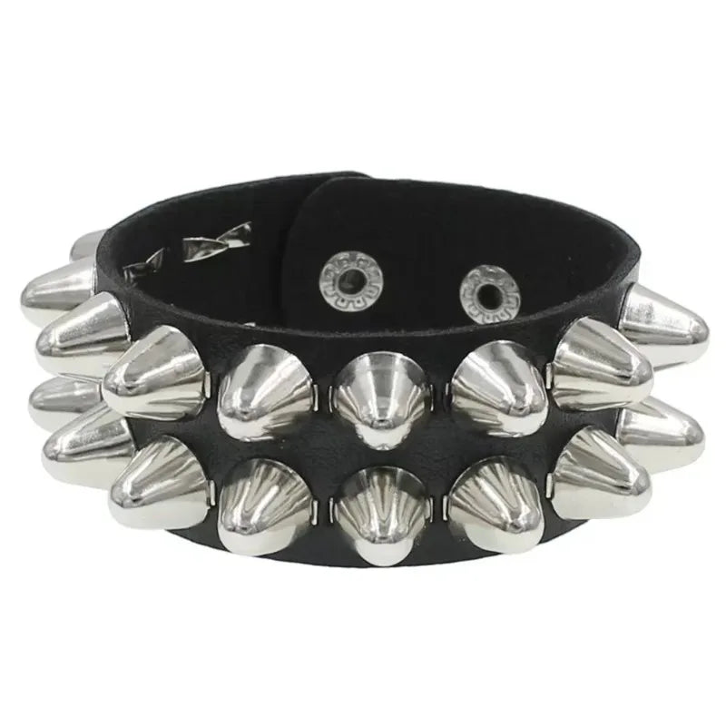 Punk Rivet Leather Bangle
