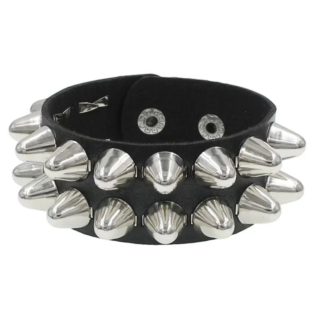 Punk Rivet Leather Bangle