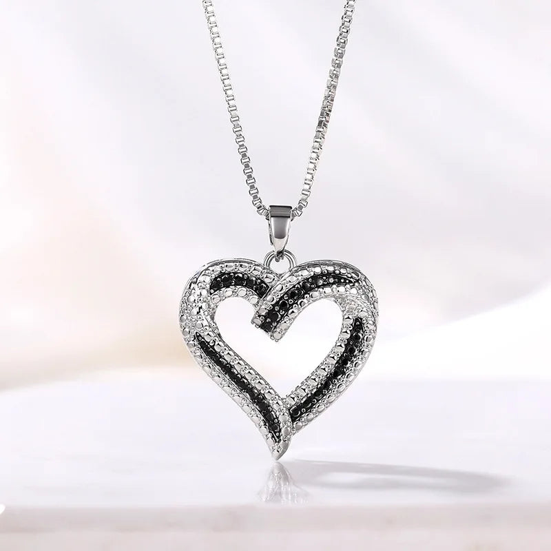 Hollow Heart Pendant Necklace