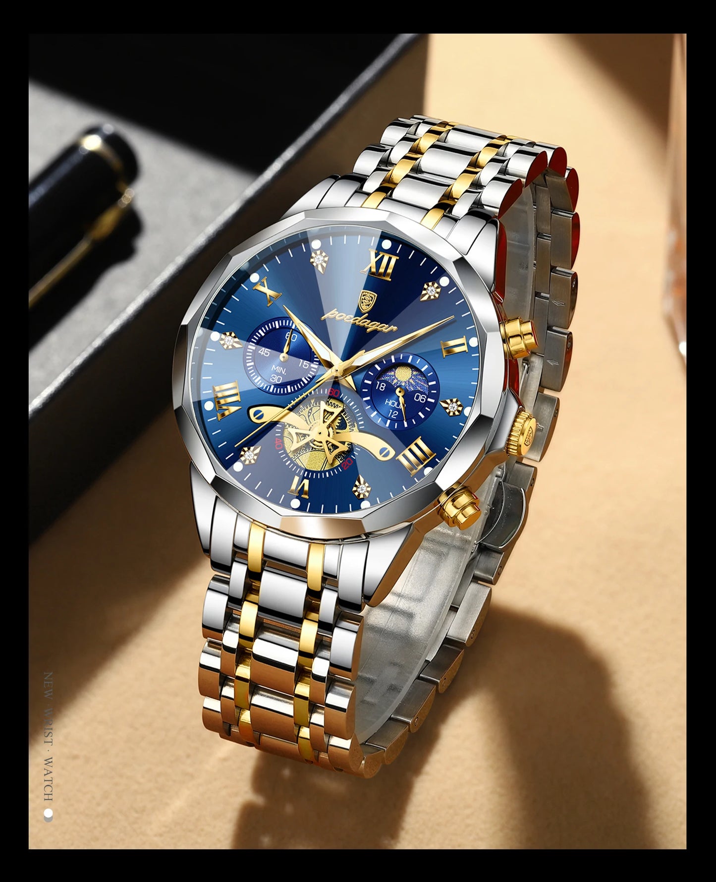 POEDAGAR Luxury Men Watch