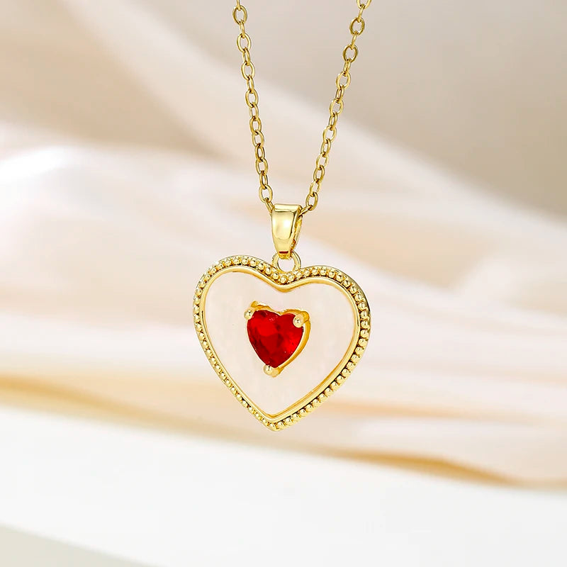 Hollow Heart Pendant Necklace
