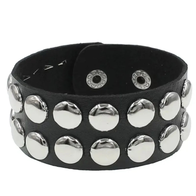 Punk Rivet Leather Bangle